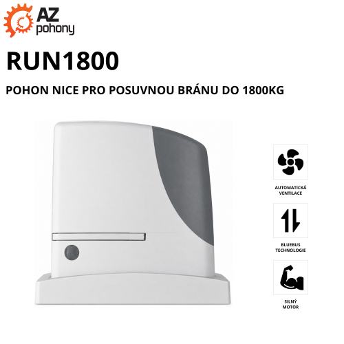 RUN1800 - pohon Nice pro posuvnou bránu do 1800kg